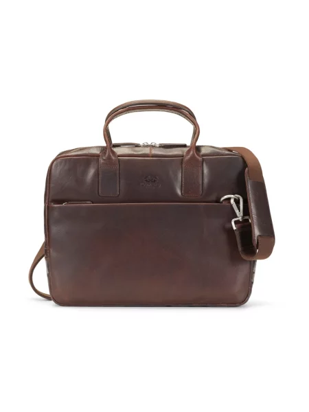 Torba na laptopa Howard London skórzana brązowa