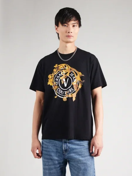 Versace Jeans Couture Tricou Negru alb