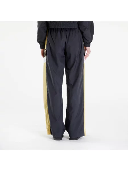 Kalhoty Nike Sportswear Woven High-Waisted dark smoke grey/saturn gold/white bílé