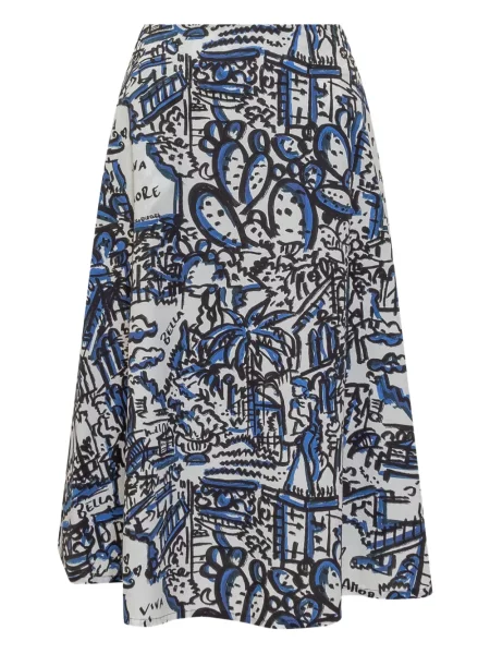 Spódnica plisowana Alessandro Enriquez niebieska