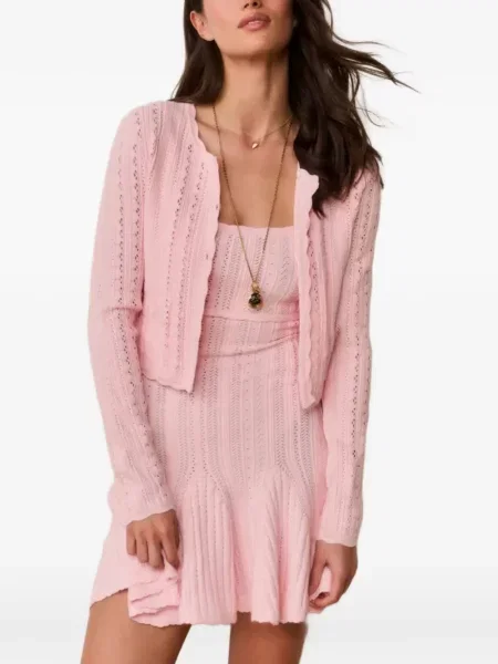 Cardigan Loveshackfancy tricotate roz