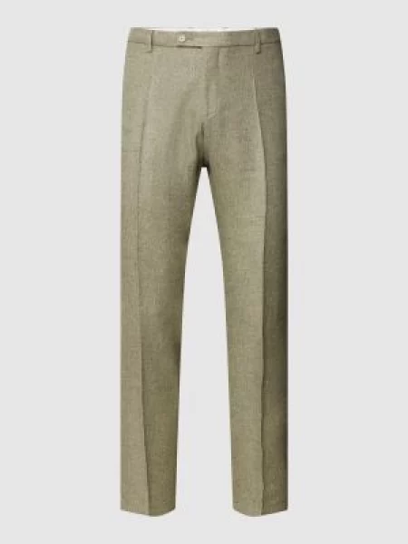 Chinosy o kroju slim fit z fakturowanym wzorem model ‘Paco’ Cg - Club Of Gents zielone