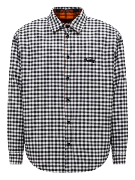 Kostkovaná oboustranná košile Msgm bílá