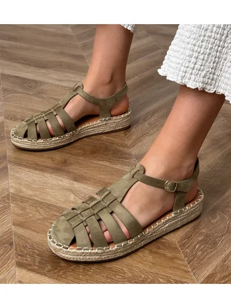 Sandali D/ceo iz semiša zelena