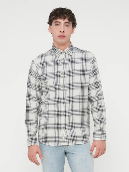 JACK & JONES Cămașă JJEDOVER negru alb