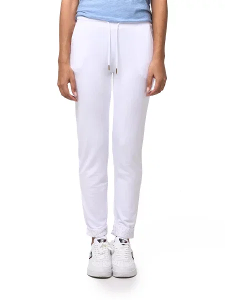 Spodnie dresowe Leone Apparel z koronką białe