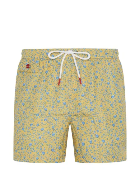 Slip de baie Kiton cu imagine cu cordon galben