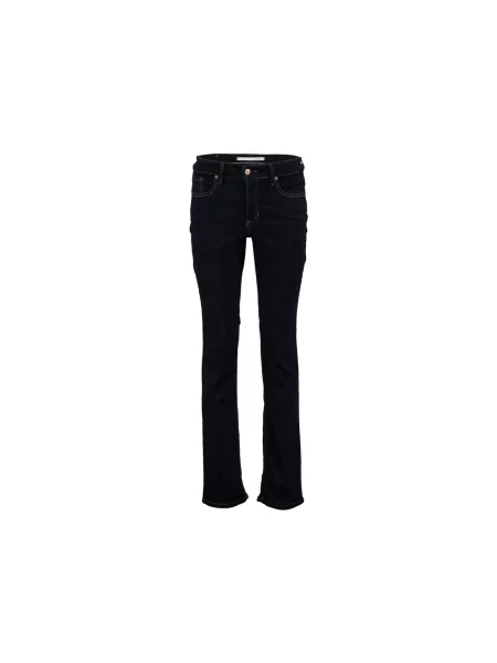 MAC Jeans albastru închis / maro alb