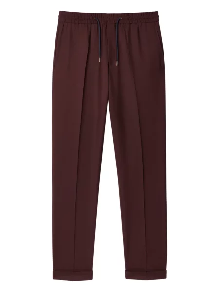 Pantaloni Paul Smith plisate roșu