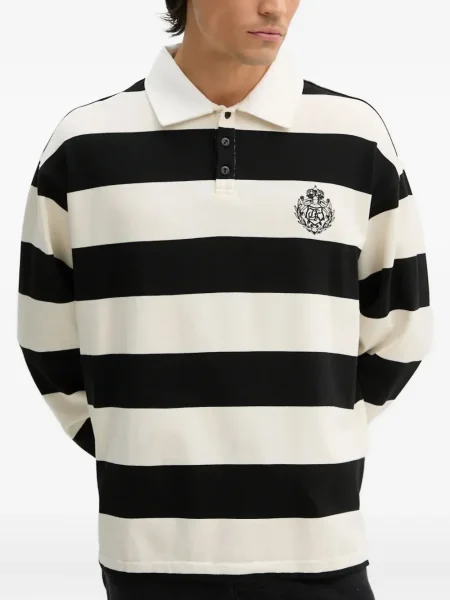 Polo The Kooples cu dungi negru