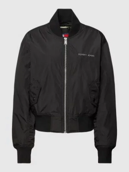 Bomberka z wyhaftowanym logo Tommy Jeans czarny