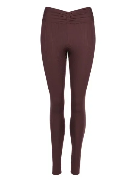 Legginsy Eres prążkowane brązowe