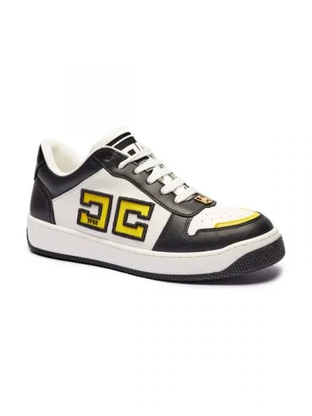 Elisabetta Franchi De piele sneakers alb