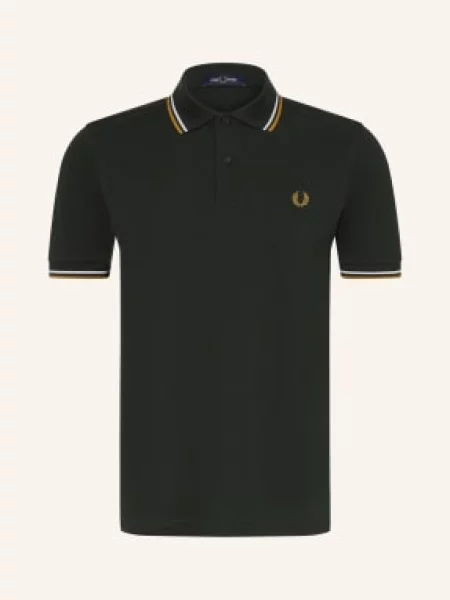 Fred Perry Piqué Polokošile tmavě zelená světle šedá béžová