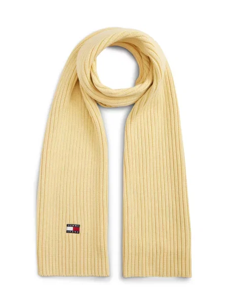 Tommy Jeans Fular HERITAGE pastel galben