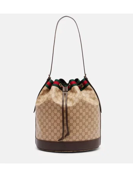 Geantă Gucci din canvas maro
