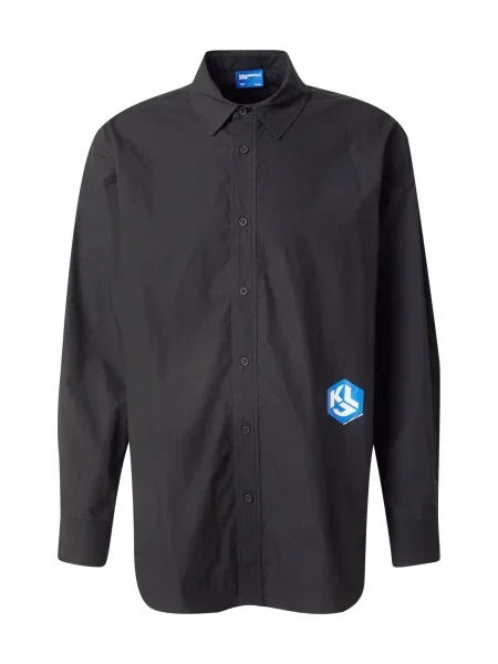 Srajca Karl Lagerfeld Jeans črna bela