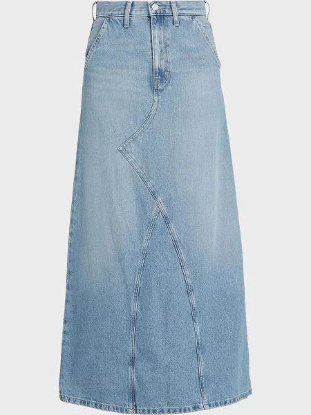 Макси джинсовая юбка Tommy Jeans голубая
