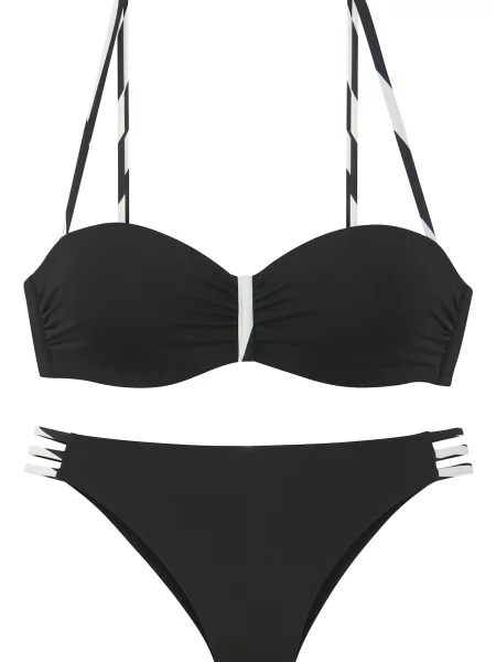 FRENCH CONNECTION Costum de baie două piese negru alb