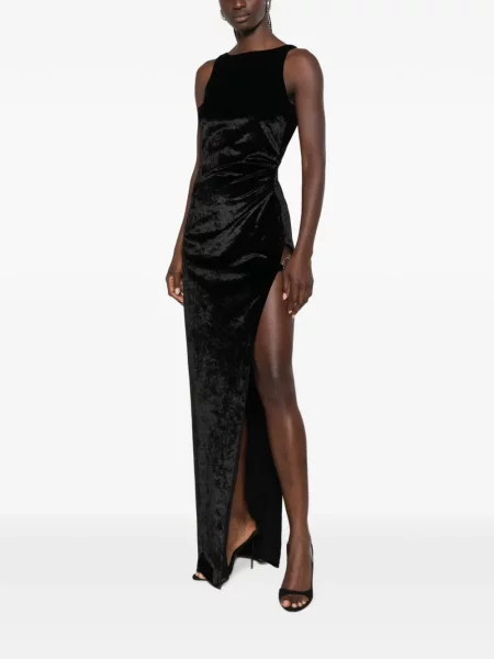 Rochie midi Dondup de catifea negru