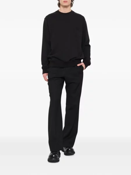 Lung hanorac Wooyoungmi cu imagine negru