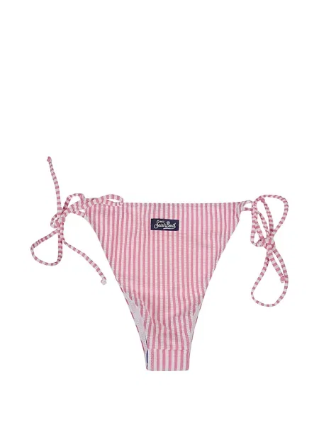 Bikini Mc2 Saint Barth cu dungi cu legături roz