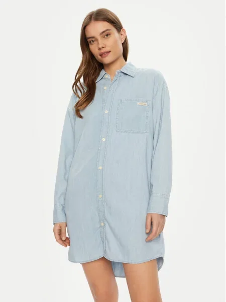 Φόρεμα τζιν Calvin Klein Jeans μπλε