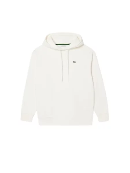 Bluza z kapturem Lacoste biała