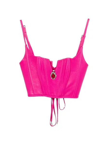 Sutien Mitiliane Couture din piele roz