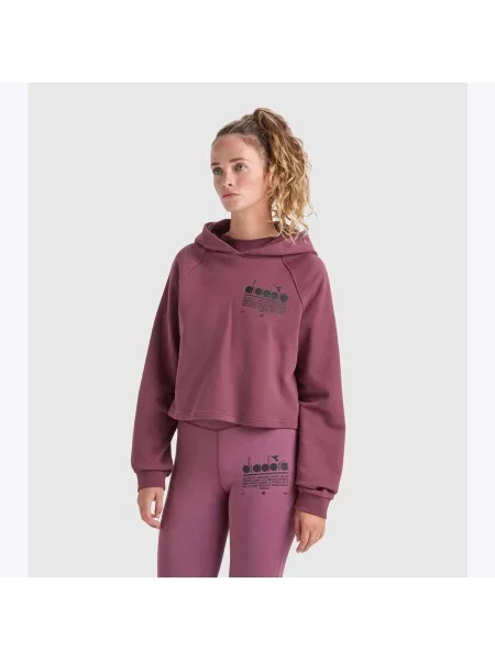 Bluza DIADORA L. HOODIE CROP MANIFESTO fioletowa