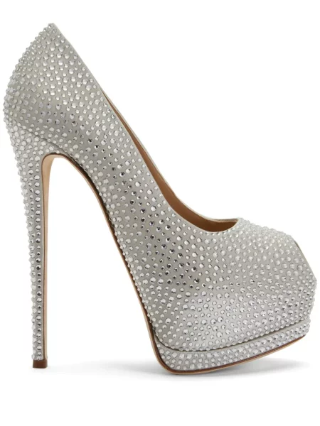 Pantofi cu toc Giuseppe Zanotti gri