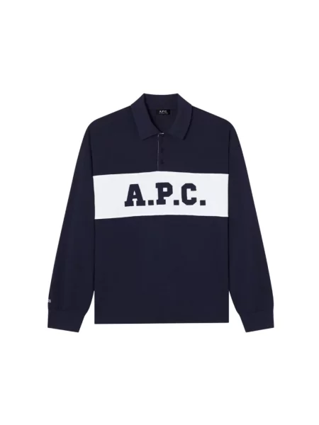 Koszulka polo A.p.c. niebieska
