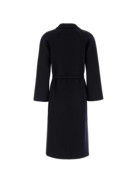 Cu centură palton Jil Sander de lână albastru