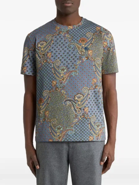 Μπλούζα Etro από ζέρσεϋ paisley γραβάτες μπλε