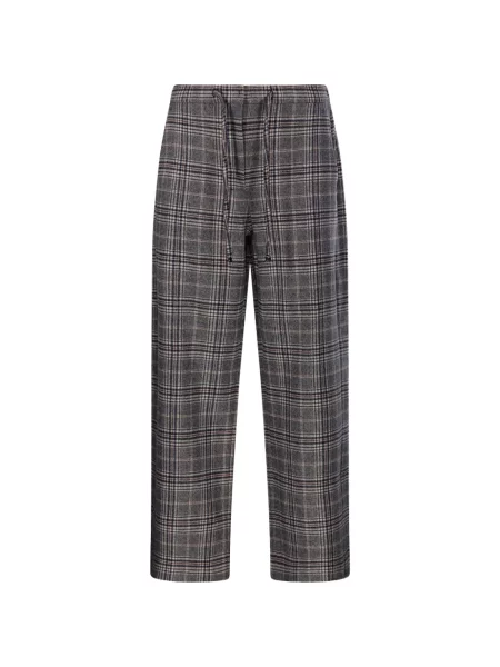 Pantaloni 's Max Mara în carouri cu cordon gri