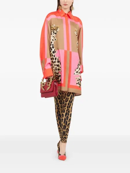 Leggings Roberto Cavalli cu imagine cu model leopard