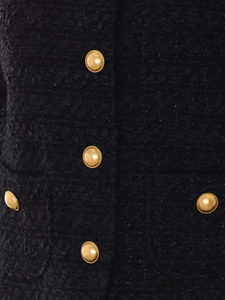 Geacă Tagliatore din tweed negru
