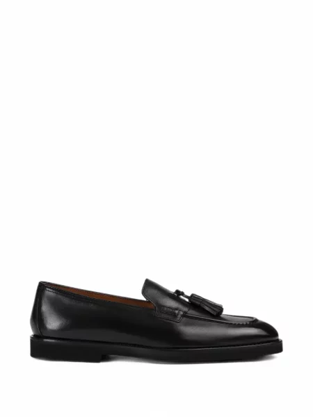 Loafersy Doucal's skórzane czarne