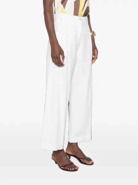 Pantaloni Momoni alb