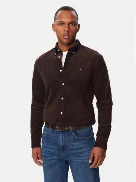 Košile Tommy Hilfiger hnědá