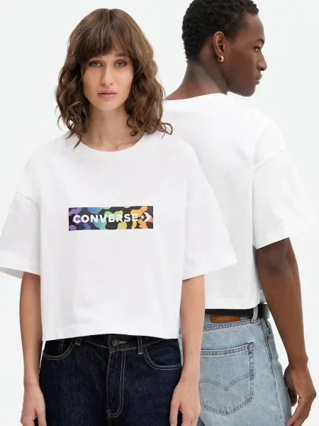 Тениска Converse с принт бяло