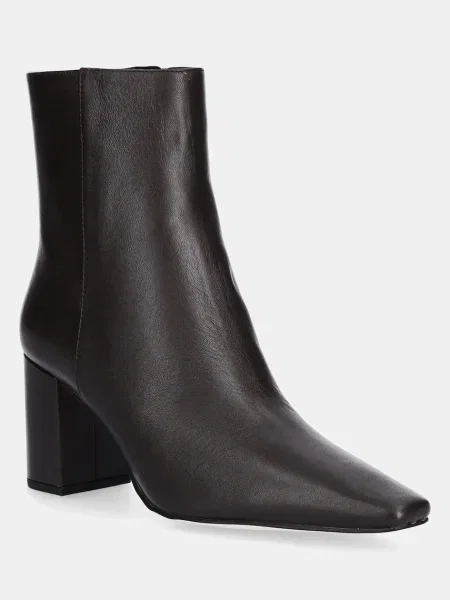 MICHAEL Michael Kors cizme de piele Elise cu drept maro