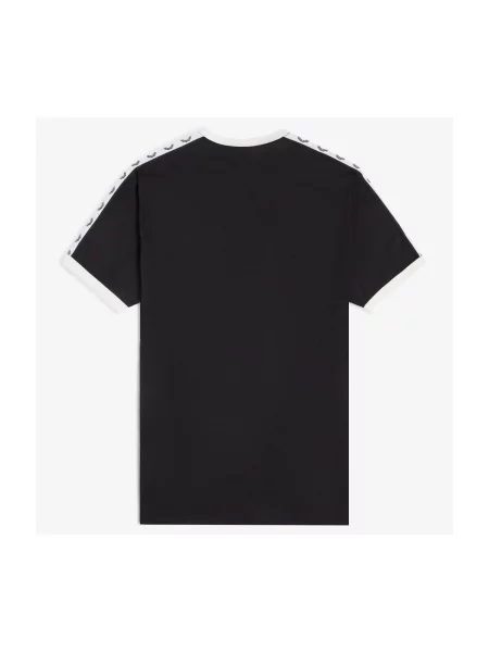 Majica Fred Perry Taped Ringer crna
