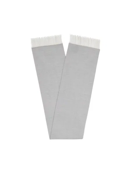 Szal Brooks Brothers wełniana w jodełkę szara