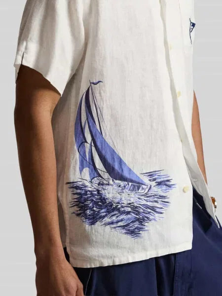 Koszula casualowa o kroju loose fit z czystego lnu Polo Ralph Lauren biała