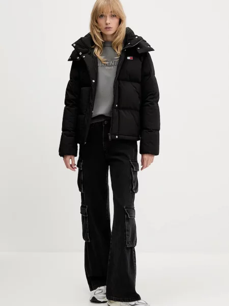 Tommy Jeans geacă de puf negru