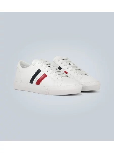 Sneakerși Moncler din piele alb