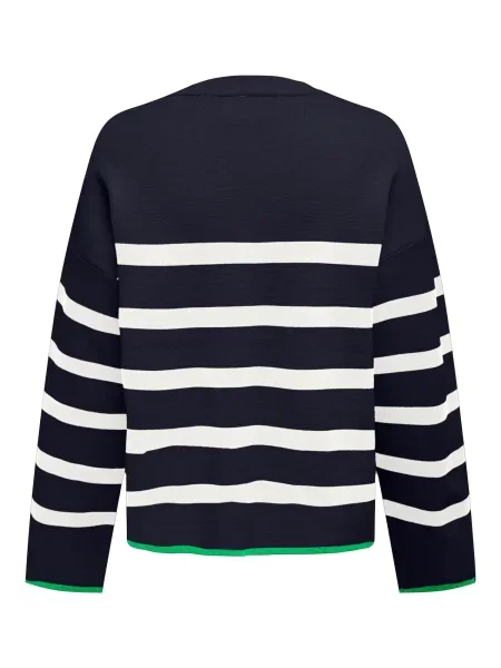 ONLY Pulover ALBERTE albastru noapte / verde jad alb