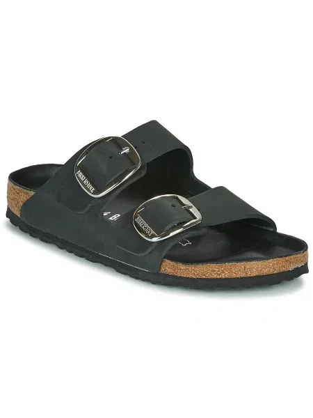 Pantofi Birkenstock cu cataramă din piele negru