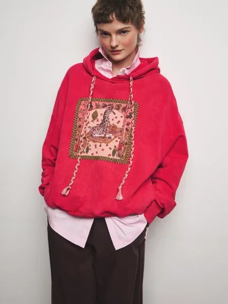 Medicine bluza z kapturem różowa